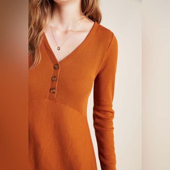 NWT Maeve Eliza Henley Babydoll Tunic Gold Size XS Fits S-M - Picture 3 of 5